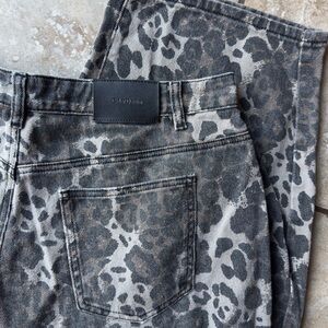 Cider Leopard Print Barrel Jeans